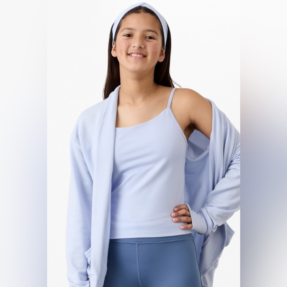 Athleta Girl Right Moves Cami in Gossamer Blue w Built-in Bra L/12